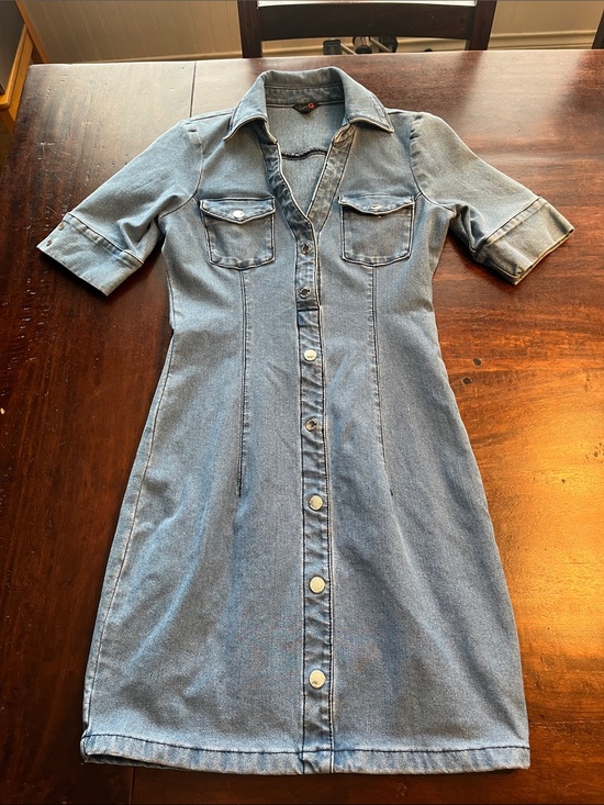 G by Guess Dresses & Skirts - G by Guess Light Blue Denim Midi Shirt Dress